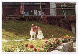 Photo:Jenny's children in the Japanese Garden, 1975