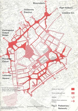 Photo:1971 plan, pedestrian routes