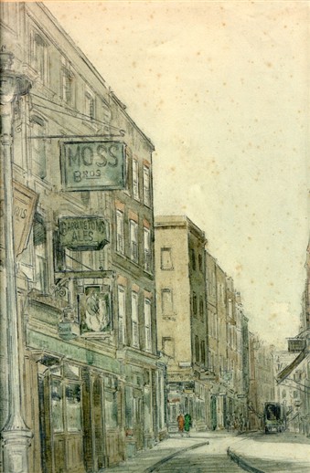 Photo:Watercolor of New Row, Covent Garden.