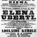 Photo:Playbill for Elena Uberti, starring Adelaide Kemble at The Covent Garden Theatre. 1842.