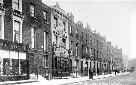 Photo:Photo of 11 - 29 Lisson Grove. Street where Eliza Armstrong was bought by WT Stead to prove to England how easy it was to buy little girls. 1910.