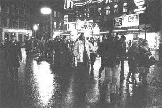 Photo:A 1973 march through Cambridge Circus